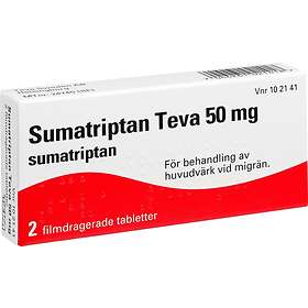 Teva Sumatriptan 50 mg 2 Tabletter