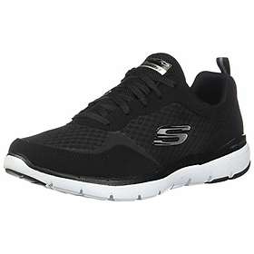 skechers flex black womens