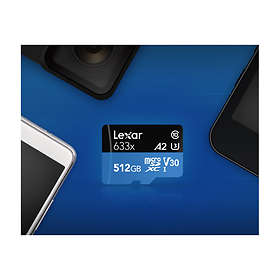 LEXAR 633X Scheda Di Memoria Flash 512 GB MicroSDXC – Classe 10 UHS-I – Per Smartphone, Tablet, Fotocamere