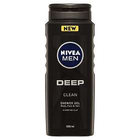 Nivea Men Deep Clean Face & Hair Body Shower Gel 500ml