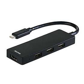 Hama 3-Port USB 2.0 Hub with HDMI (135762)