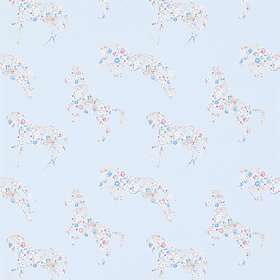 Sanderson Pretty Ponies Chintz Blue (214035)