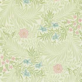 Morris & Co. Archive II Larkspur Green Coral (212558)