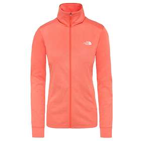 womens orange north face fleece jacket