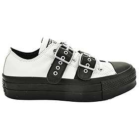 Star Platform Buckle Leather Low Top 