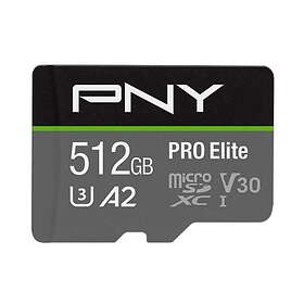 PNY Pro Elite microSDXC Class 10 UHS-I U3 V30 A2 100/90MB/s 512GB