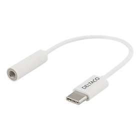 Deltaco USB C - 3,5mm 0,1m M-F Adapter
