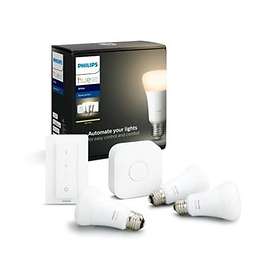 Philips Hue White LED Starter Pack E27 A60 2700K 806lm 9W 3-pack (Dimbar)
