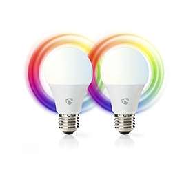 Nedis Smart LED A60 Full-Colour and Warm White 470lm E27 6W 2-pack (Dimbar)