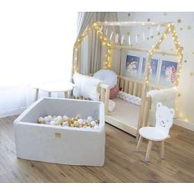 MeowBaby Bollhav Fyrkant 110x110x40cm med 400 bollar