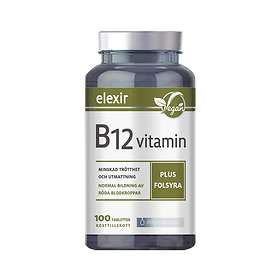 Elexir Pharma B-12 Vitamin Vegan 100 Kapslar, Från 167 Kr