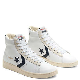 converse pro leather mid white