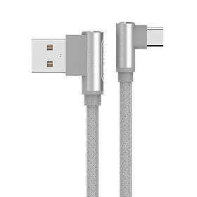 Unitek 2A USB A - USB C (2x angled) 2.0 1m