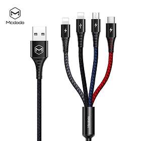 Mcdodo 2,4A 4in1 USB A - USB Micro-B (with USB C and 2x Lightning) 2.0 1,2m
