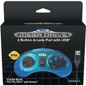 Retro-Bit Sega Mega Drive 8-Button Arcade Pad USB (PC/Mac)