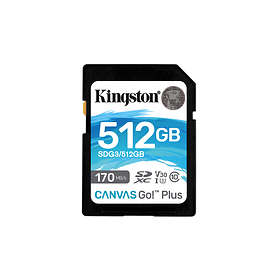 Kingston Canvas Go! Plus SDXC Class 10 UHS-I U3 V30 170/90MB/s 512GB