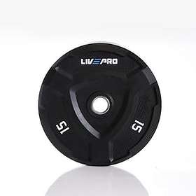 LivePro Rubber Black Bumper Plate 15kg