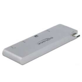 DeLock USB-C Card Reader for microSD/SD with USB Hub (64078)