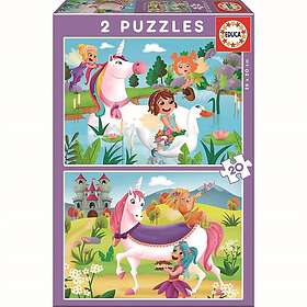 Educa Enhjørninger og feer 2x20 Biter
