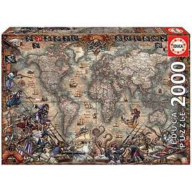 Educa Pussel Pirates Map 2000 Bitar
