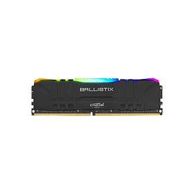 Crucial Ballistix Black RGB LED DDR4 3000MHz 8Go (BL8G30C15U4BL)