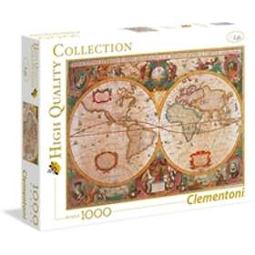 Clementoni Palapelit High Quality Collection Old Map 1000 Palaa