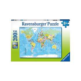 Ravensburger Puslespill Map of the World XXL 200 Brikker
