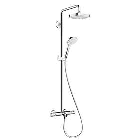 Hansgrohe Croma Select E 180 2jet with Thermostat (Blanc/Chrome)