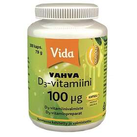 Vida D3-vitamin 100mg 200 Kapselit