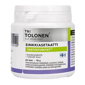 Tri Tolonen Sinkkiasetaatti 60 Tabletit