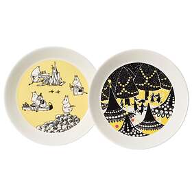 Arabia Mumin Gul/Hurra! Ø19cm 2-pack