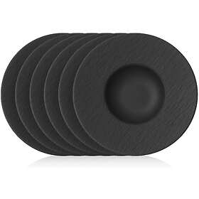 Villeroy & Boch Manufacture Rock Syvä Lautanen Ø28cm 6-pack