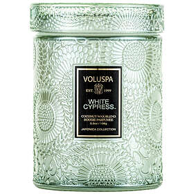 Voluspa Small Glass Jar Candle White Cypress