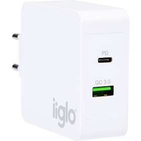 Iiglo Universal Charger USB-C/USB-A 48W