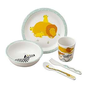 Petit Jour Paris Safari Animals Melamin Barnservis 5-delar Set