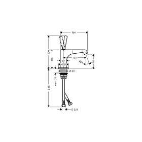 Axor Citterio E 90 Tvättställsblandare 36102800 (Inox)