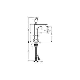 Axor Citterio E 190 Tvättställsblandare 36103800 (Inox)