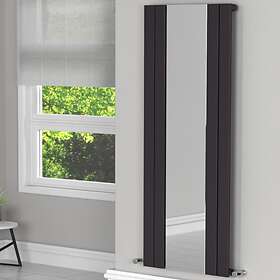 Tanami Anthracite Single Panel Vertical Radiator with Mirror (1800x600)