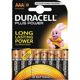 Duracell Plus Power AAA-batterier (LR03) [8-pack]