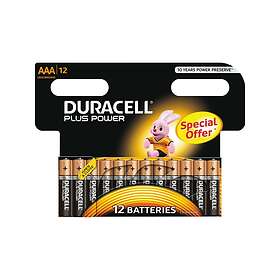 Duracell Plus Power AAA-batterier (LR03) [12-pack]