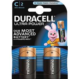 Duracell Ultra Power C-batterier (LR14) 2-pack
