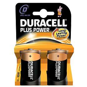 Duracell Plus Power D-batterier (LR20) 2-pack