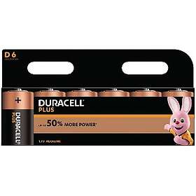 Duracell Plus Power D-batterier (LR20) 6-pack