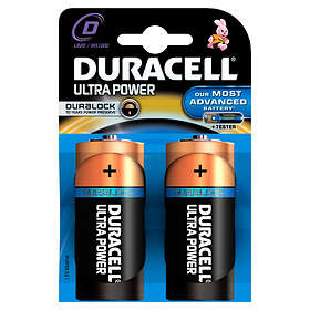 Duracell Ultra Power D-batterier (LR20) 2-pack