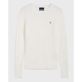 Gant Stretch Cotton Cable Crew Neck Sweater (Dame)