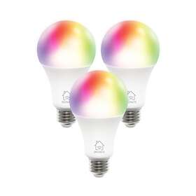 Deltaco SH-LE27RGB 810lm E27 9W 3-pack (Dimmable)