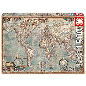 Educa Puslespill Världskarta 1500 Brikker
