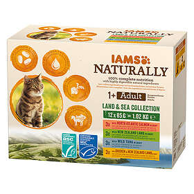Iams Cat Naturally Land & Sea 24x0.085kg