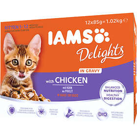 Iams Cat Delights Kitten Chicken Gravy 72x0,085kg