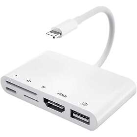 Apple MJ1K2AM/A Lightning to HDMI, USB-A, and USB-C Multiport Adapter –  Conference Table Boxes
